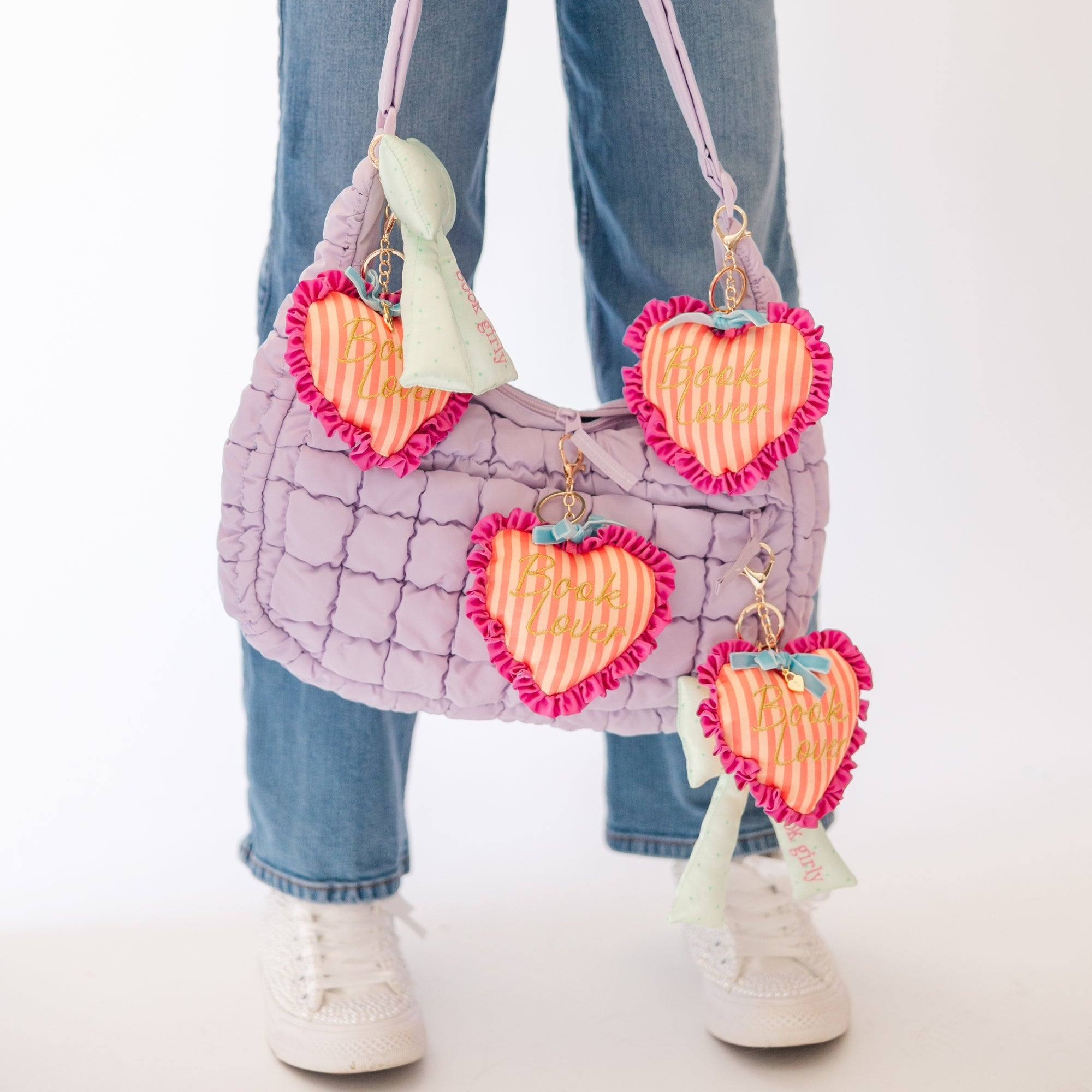 Book Lover Heart Bag Charm, Jollity & Co
