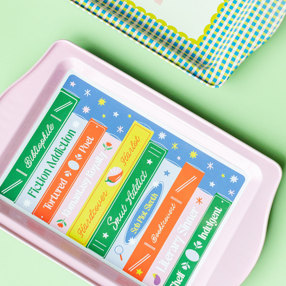 Book Shelf Print Trinket Tray, Jollity & Co