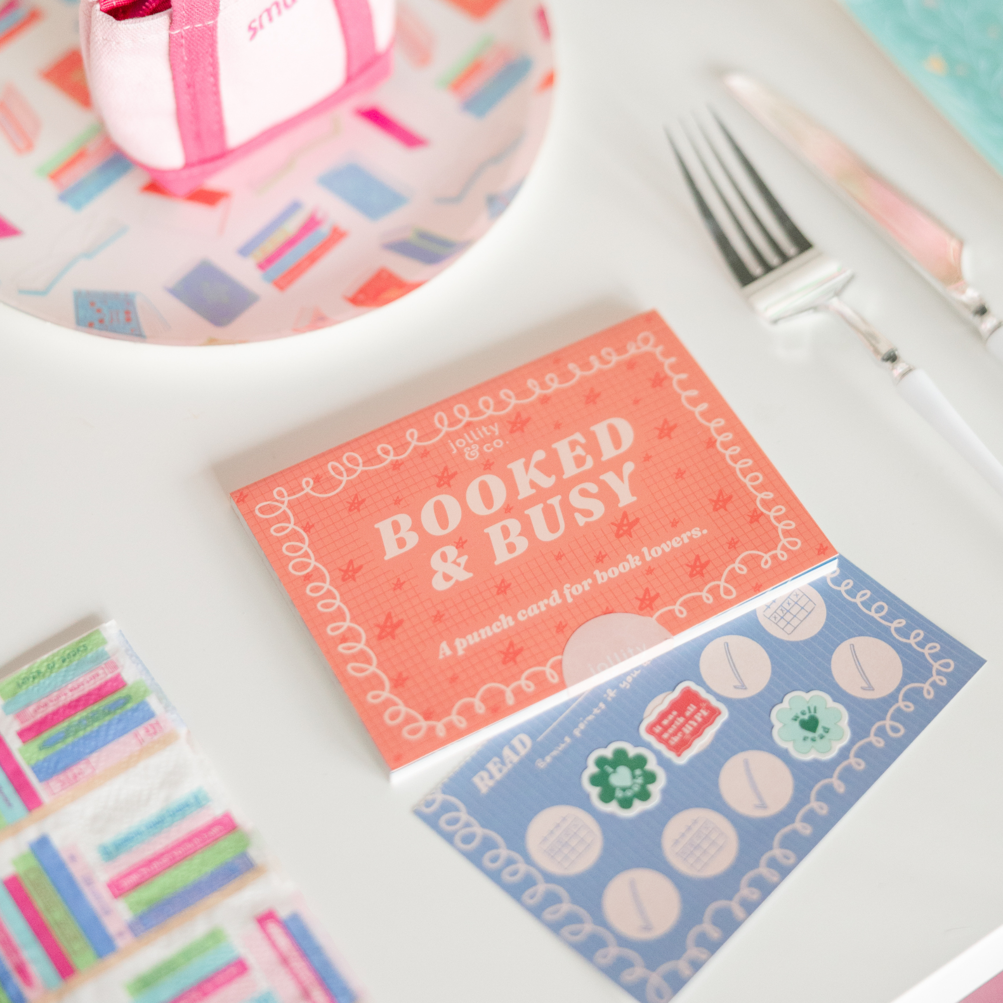 Book Club Booked & Busy Punch Card Booklet, Jollity & Co