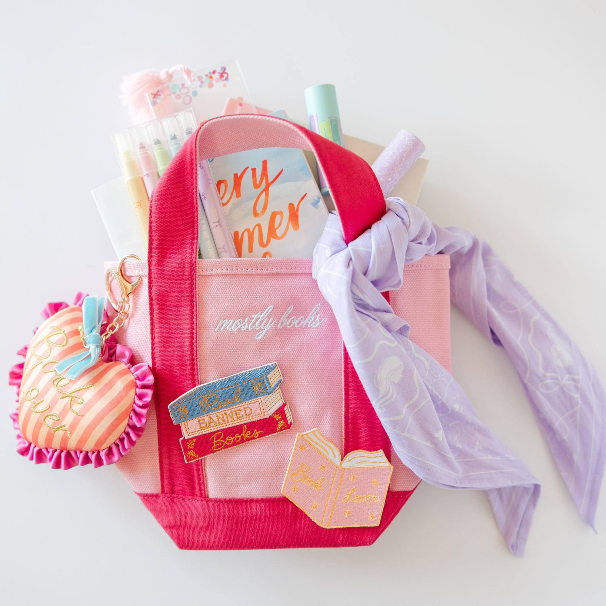 Mostly Books Mini Boat Tote, Jollity & Co