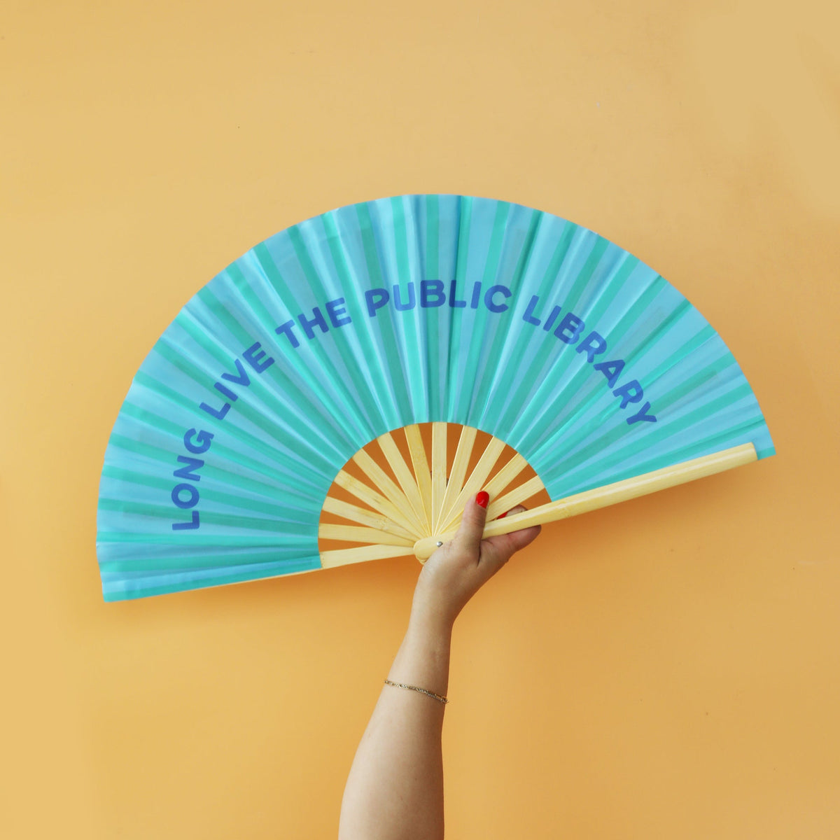 Long Live The Public Library Folding Fan, Jollity & Co