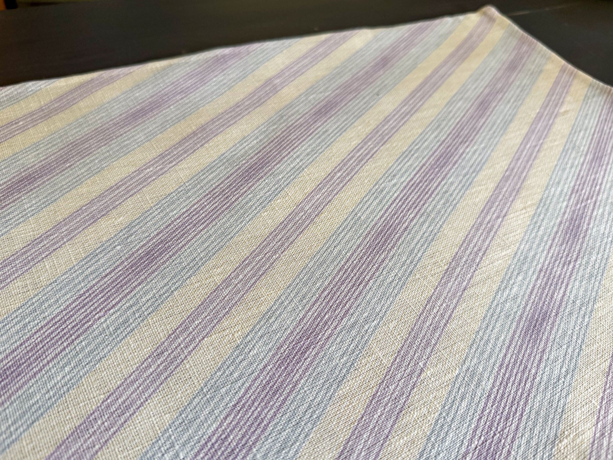 hydrangea stripes european linen placemats