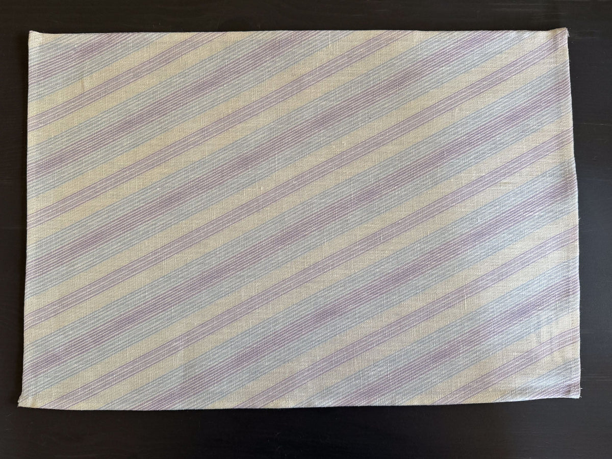 hydrangea stripes european linen placemats