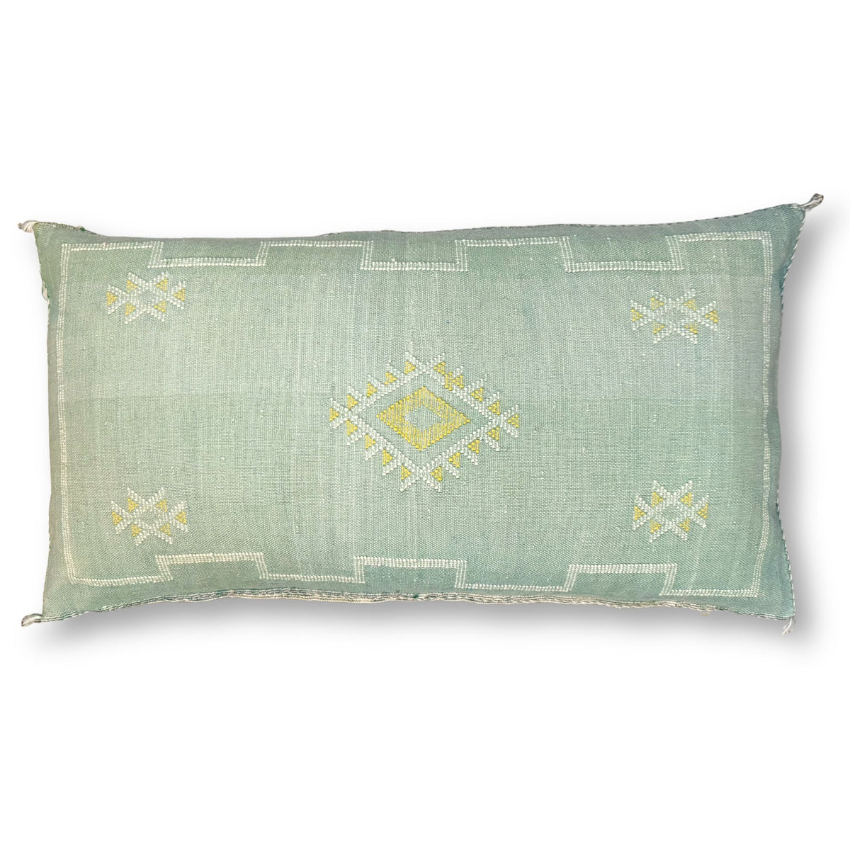 Light Green large lumbar Cactus silk pillow cover