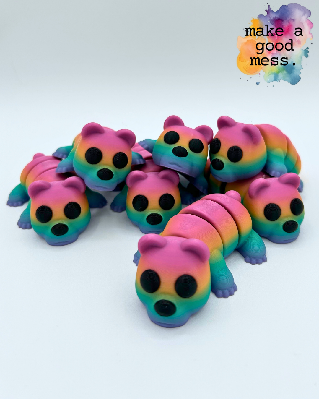 Bear Fidget Friend - Rainbow
