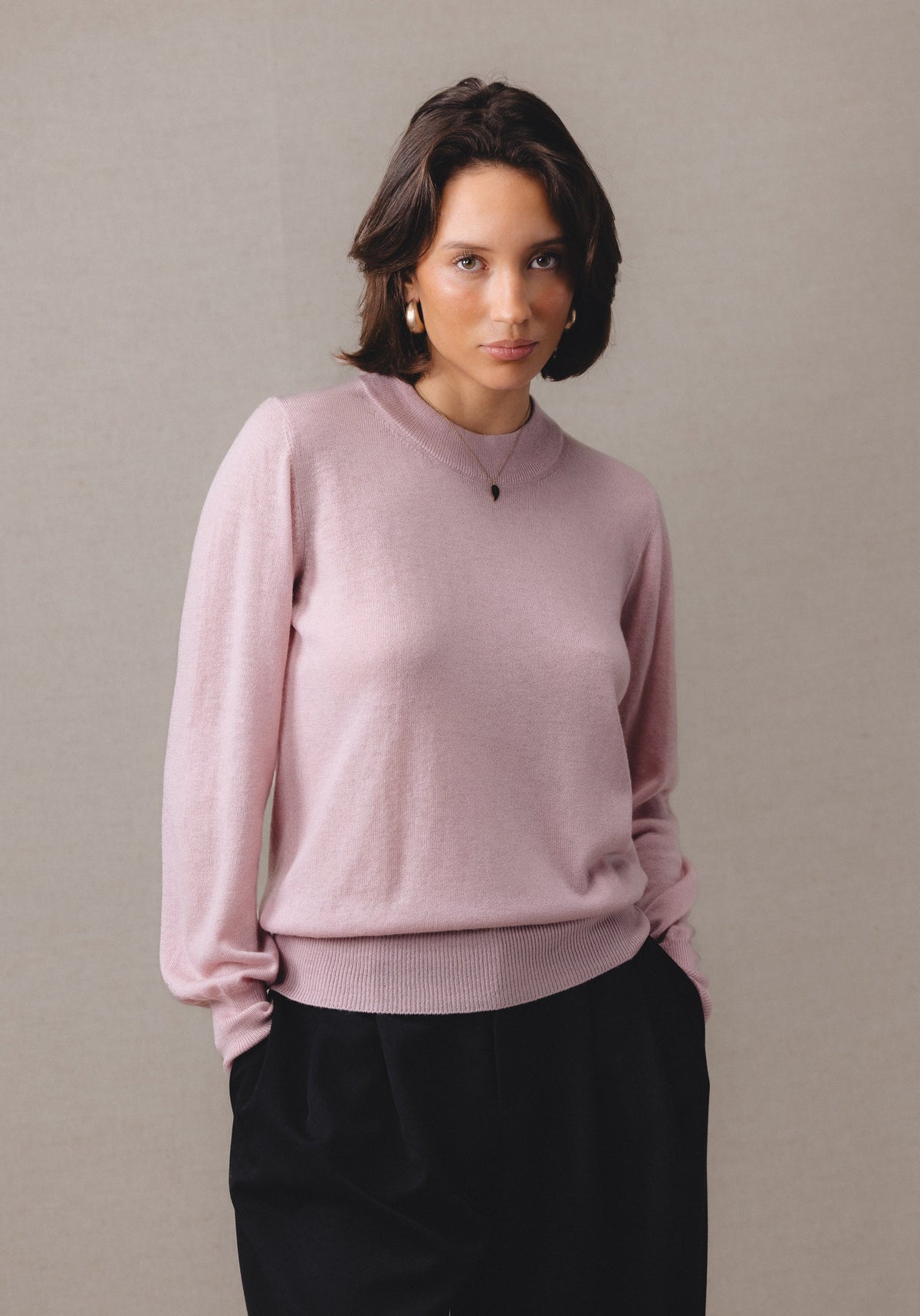 Pink merino wool sweater | Available online at Petite Protea