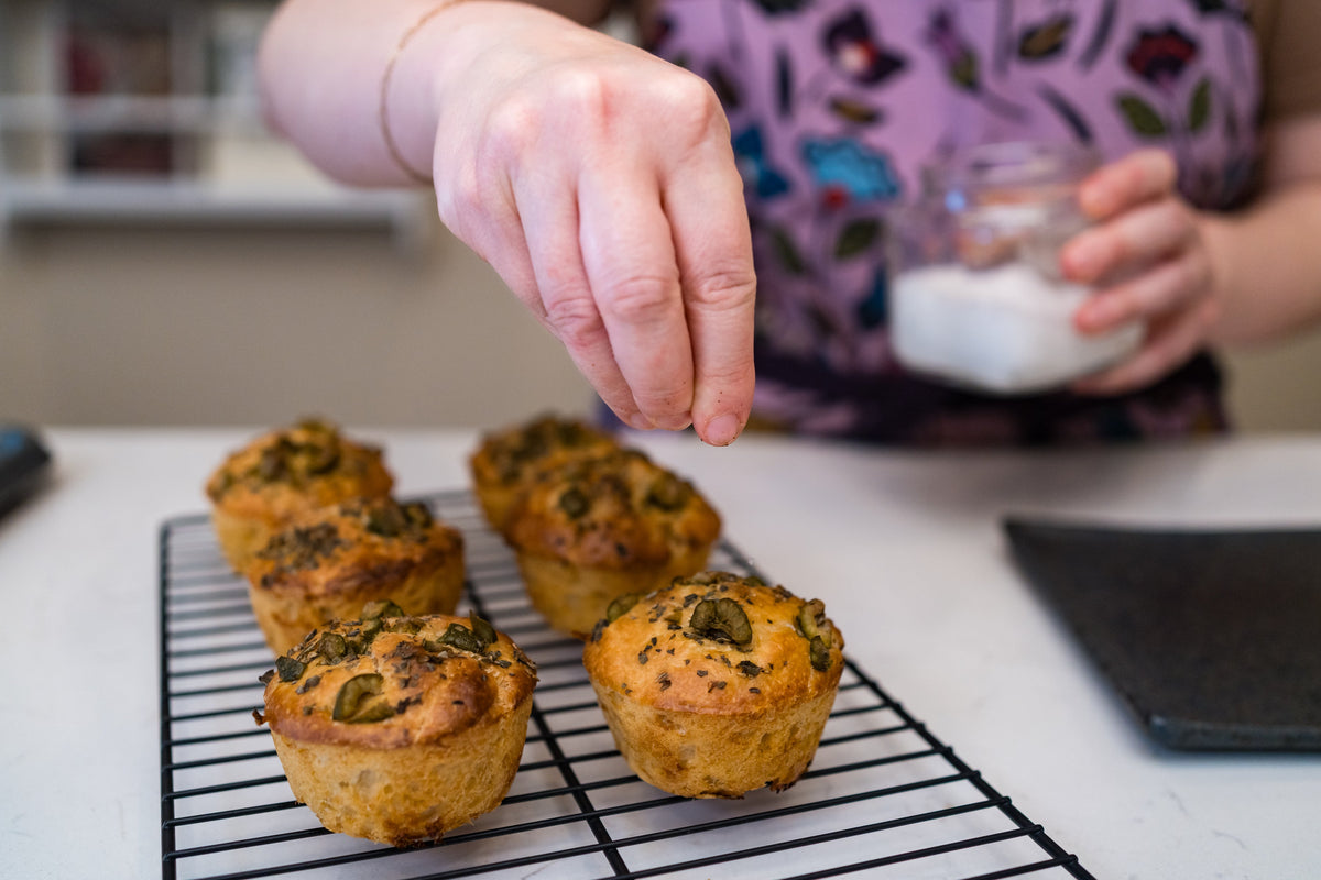 Olive & thyme focaccia bread