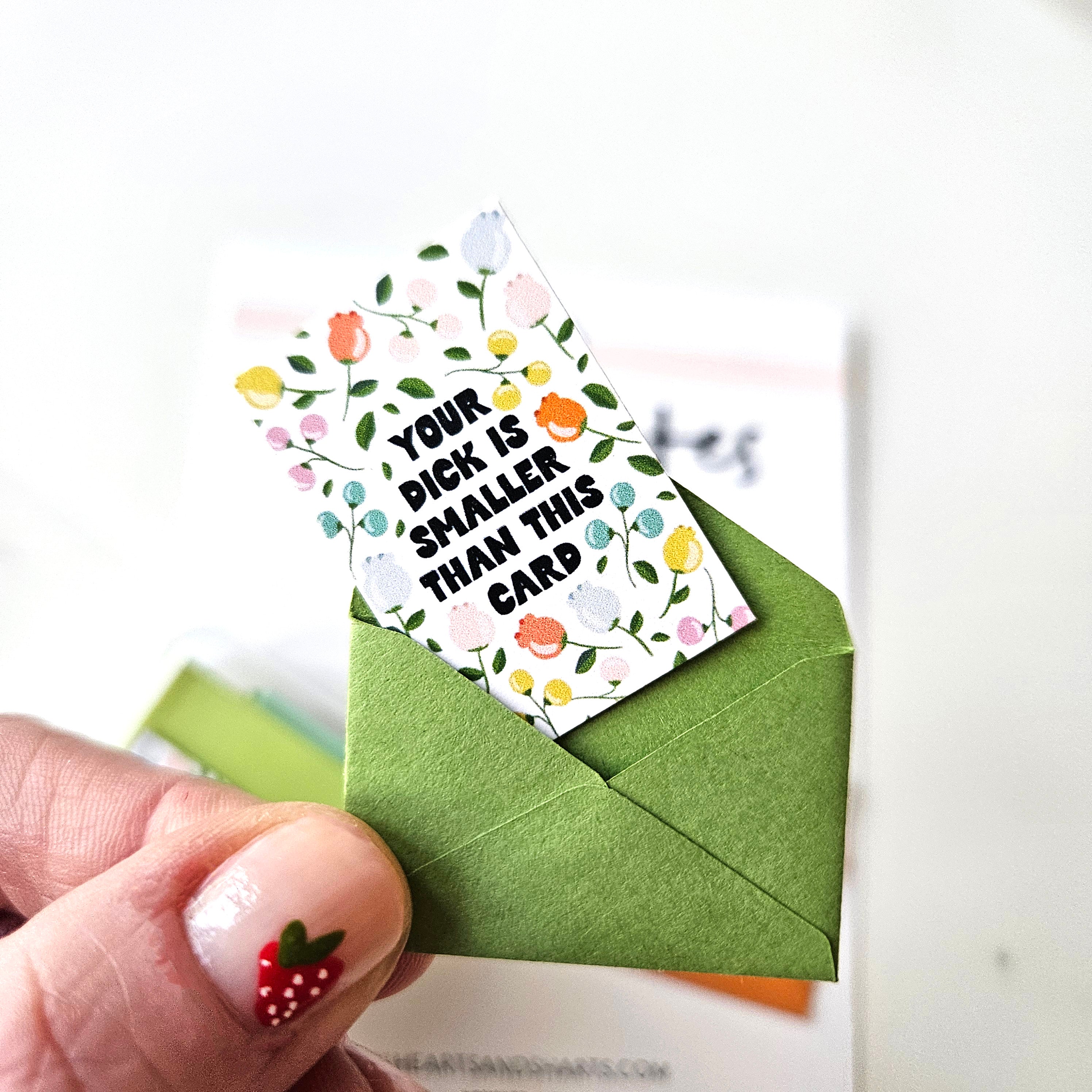 MICRO NOTES - 8 TINY NOTECARDS + 8 COORDINATING, NON-SEALING, TINY ENVELOPES