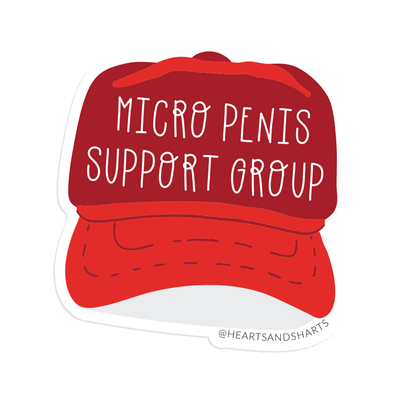 MICRO-MAGA HAT 3X3 ILLUSTRATED VINYL STICKER