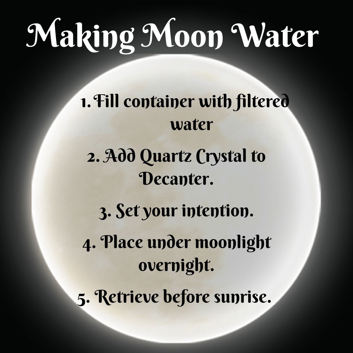 Blue Glass Moon Water Ritual Kit