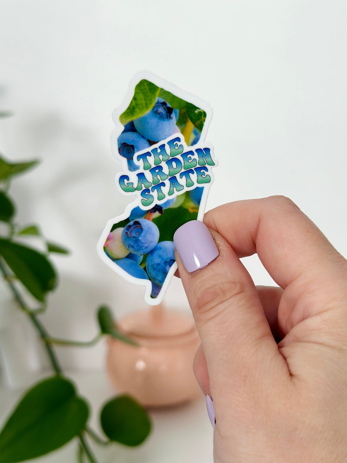Garden State Stickers, NJ Tomato Sticker, NJ Violets Decal, NJ Blueberries Sticker