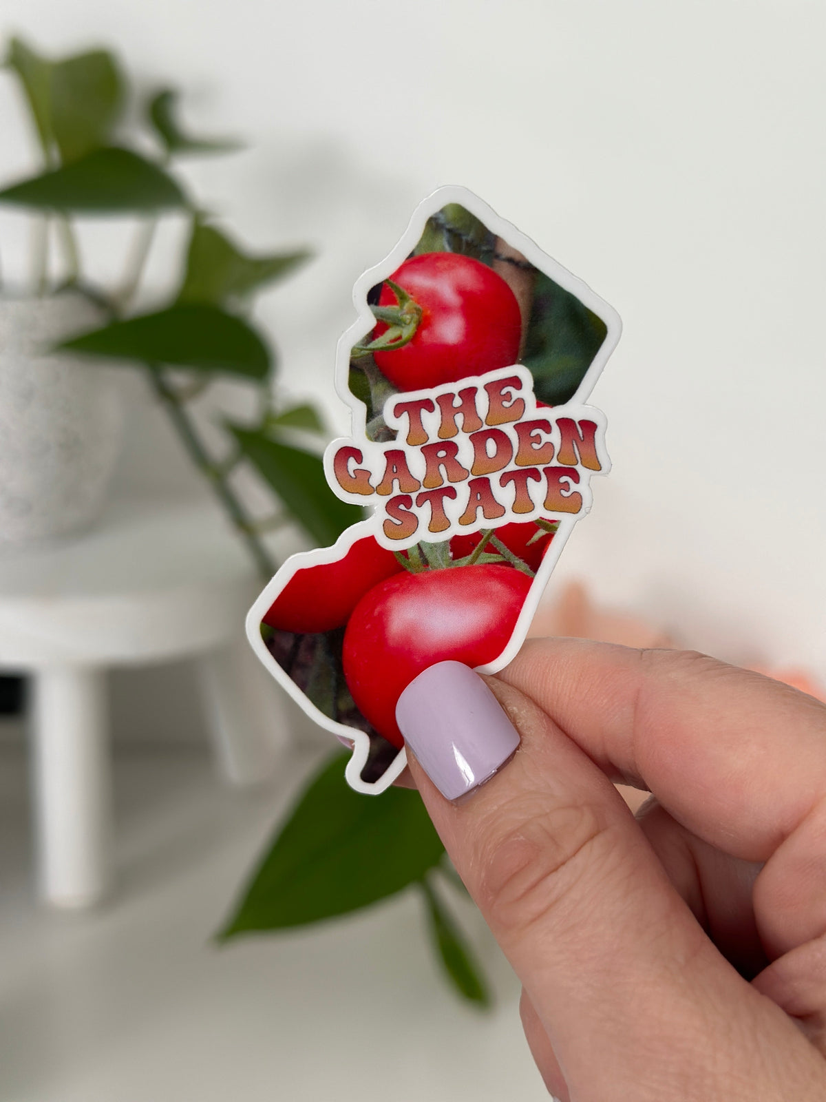 Garden State Stickers, NJ Tomato Sticker, NJ Violets Decal, NJ Blueberries Sticker