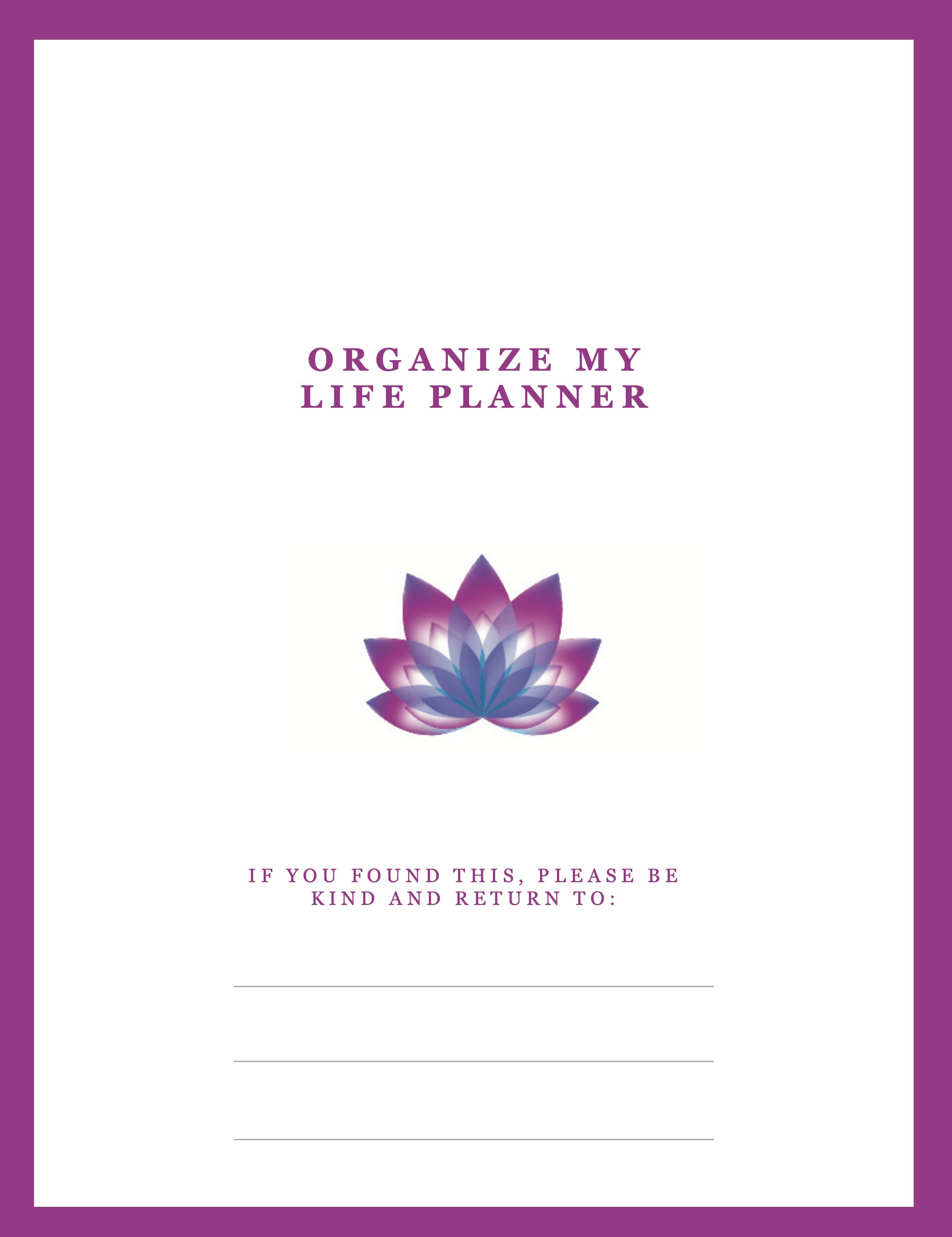 Organize Your Life Planner – Ultimate Digital Planning PDF for Total Life Organization
