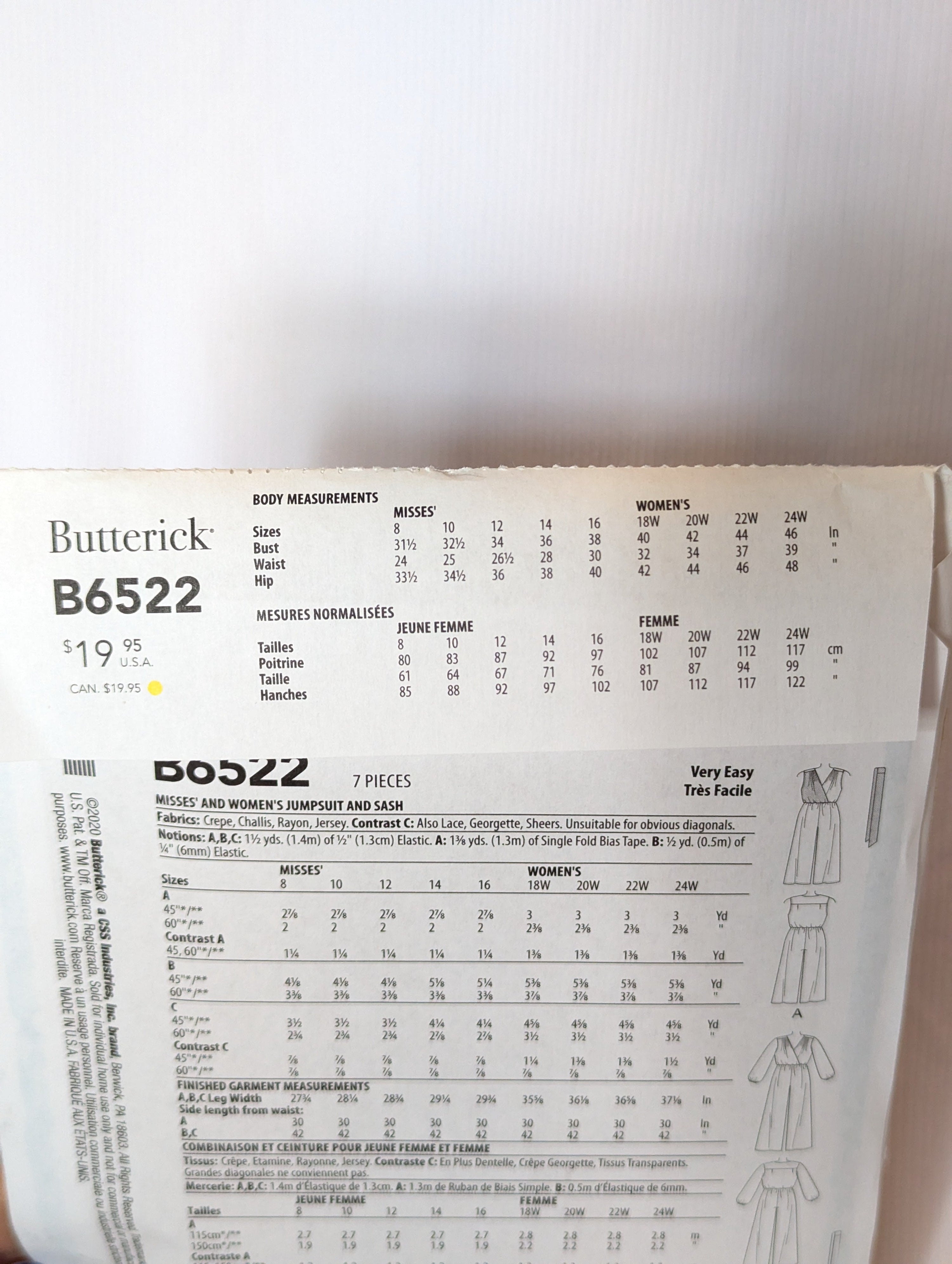 Butterick B6522 RR Jumpsuit