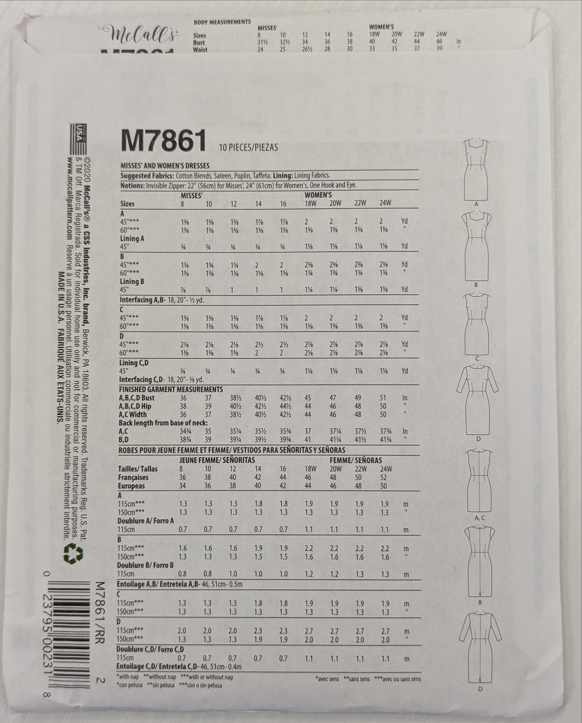 Product packaging with text and a barcode on a white background