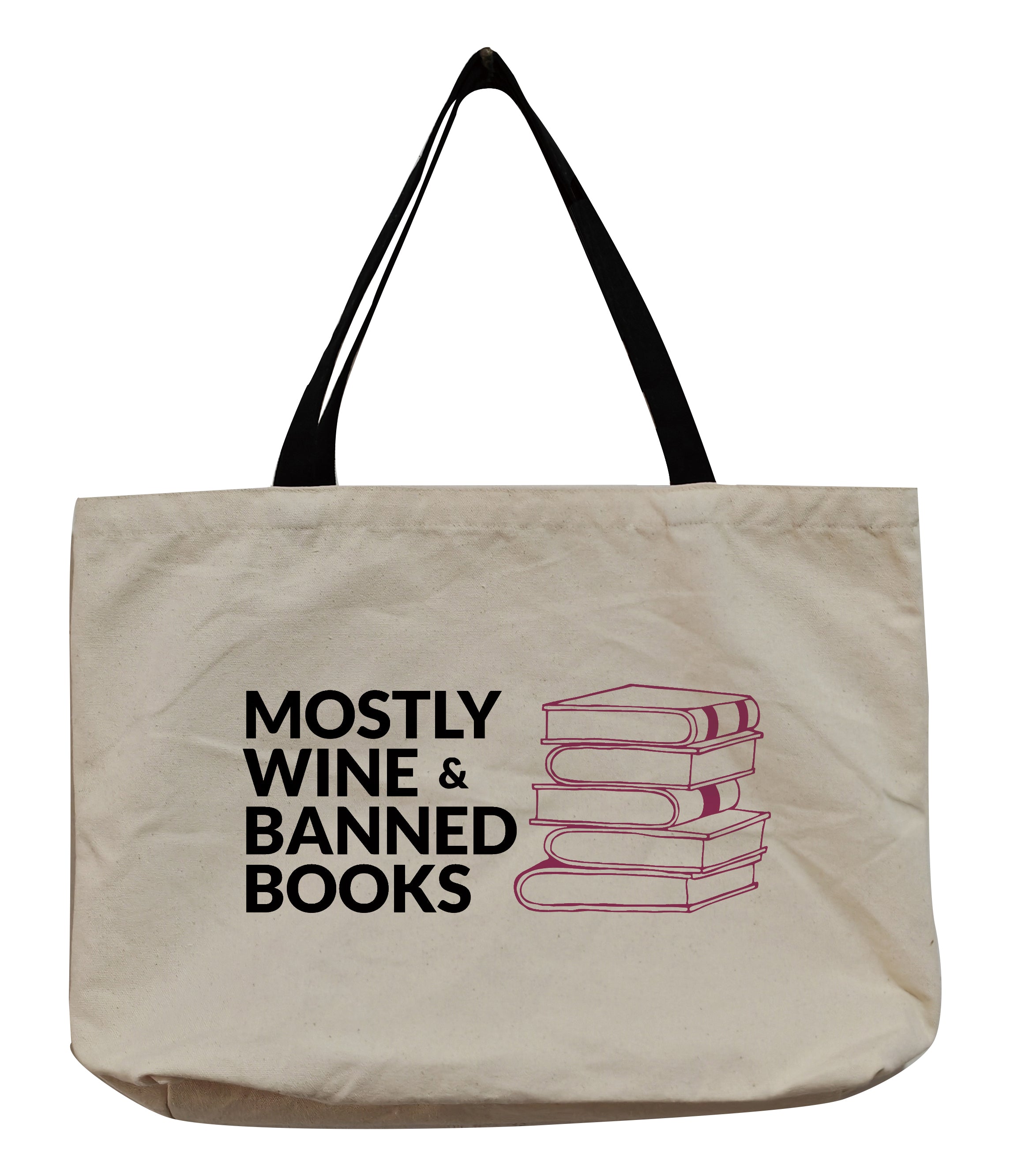 Wine & banned books tote