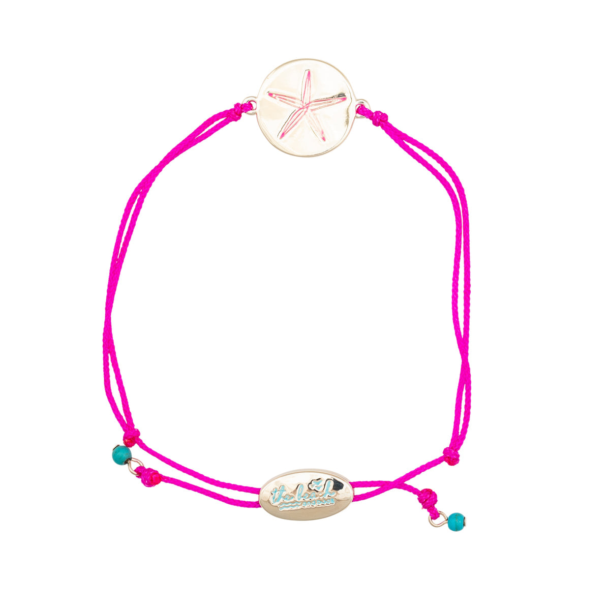 sea bright sea star slider bracelet pink