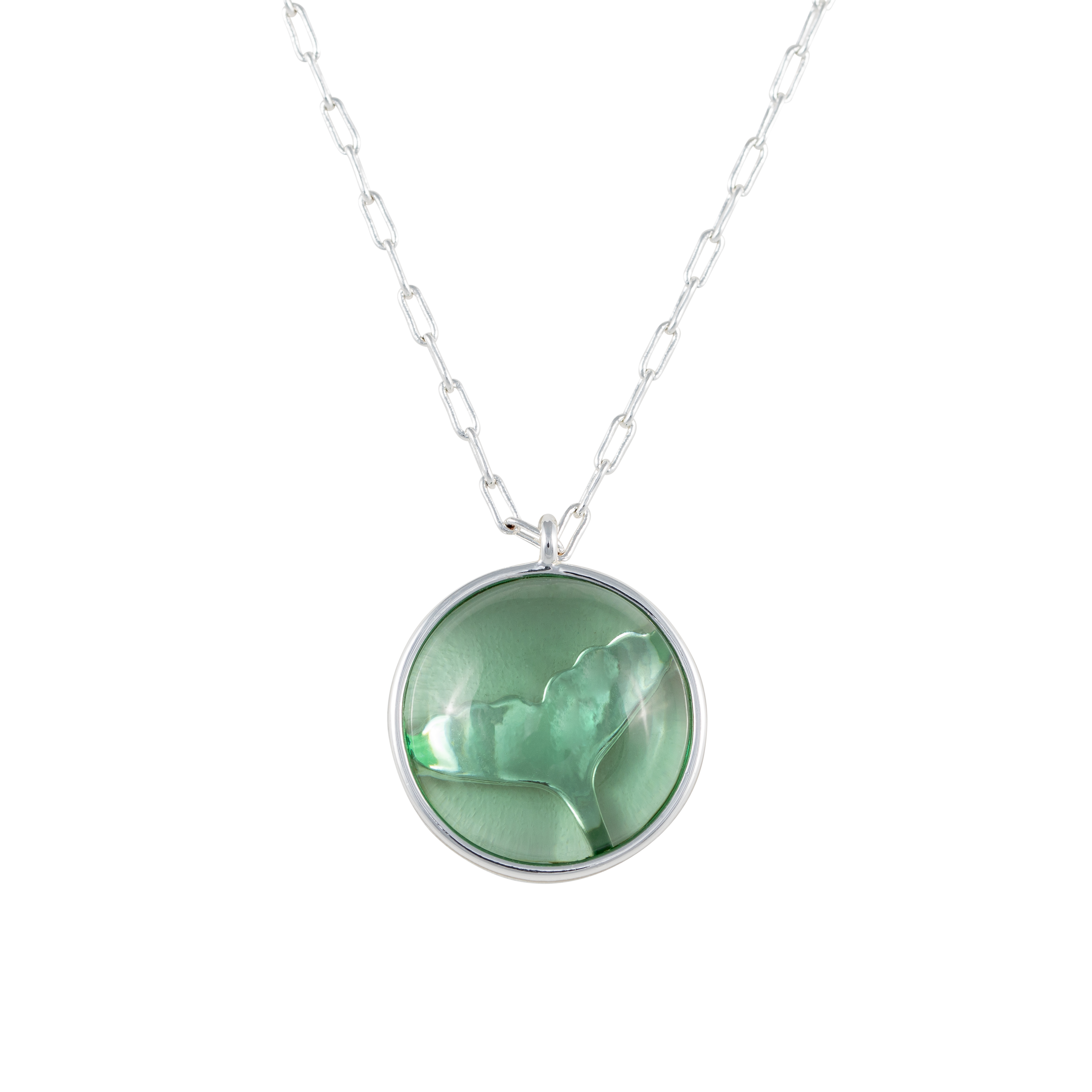hyannis whale pendant necklace - silver