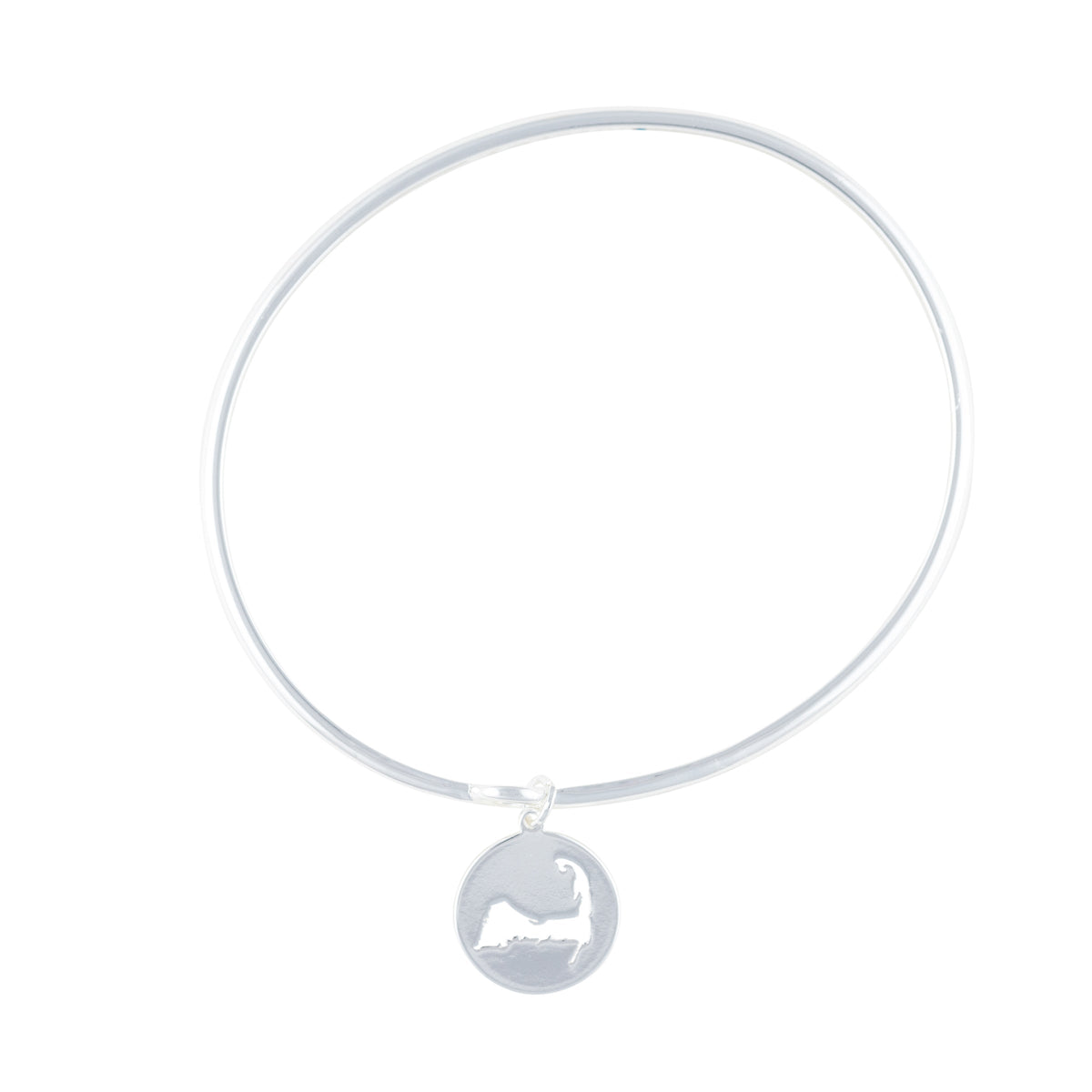 cape charm bangle silver