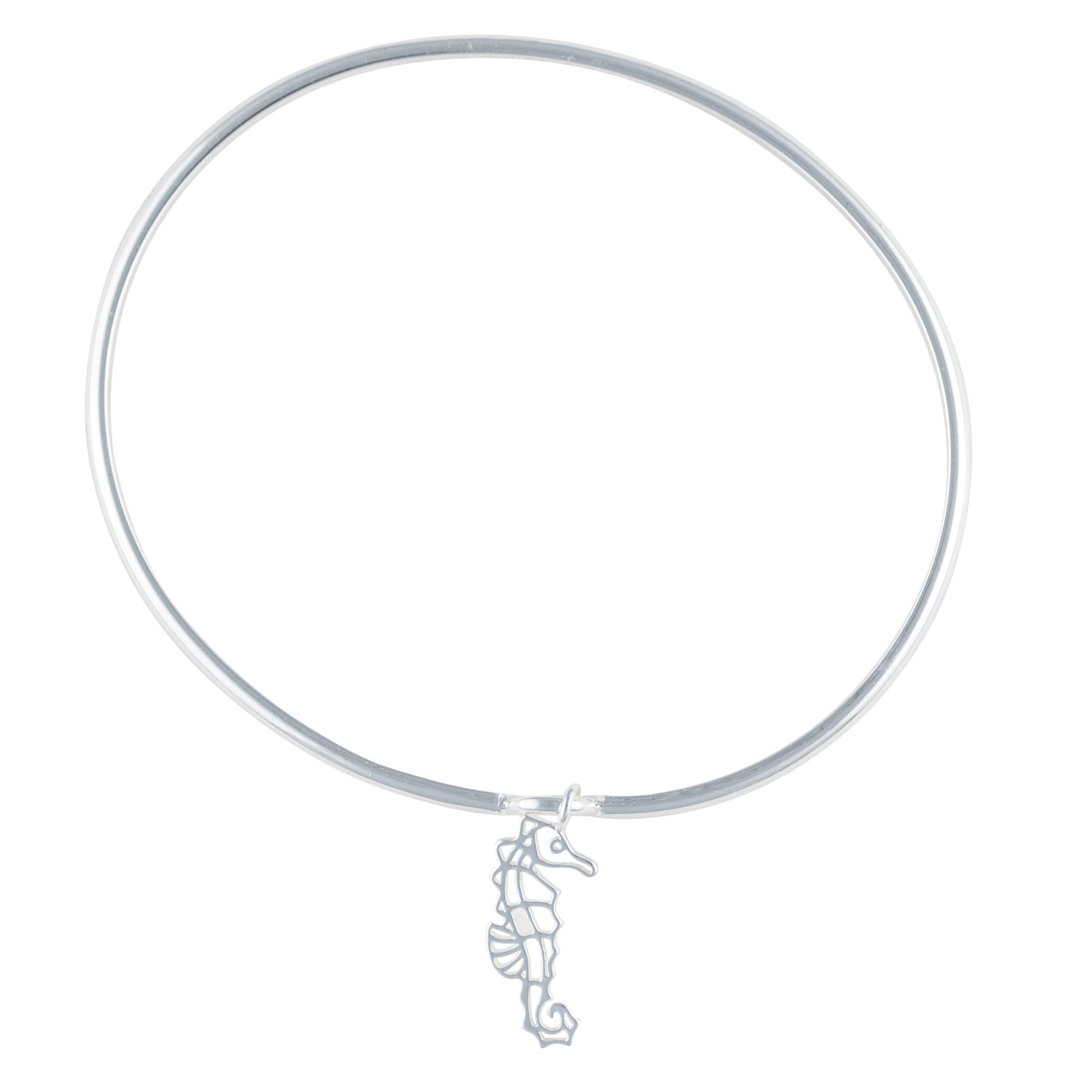 mattapoisett seahorse bangle silver