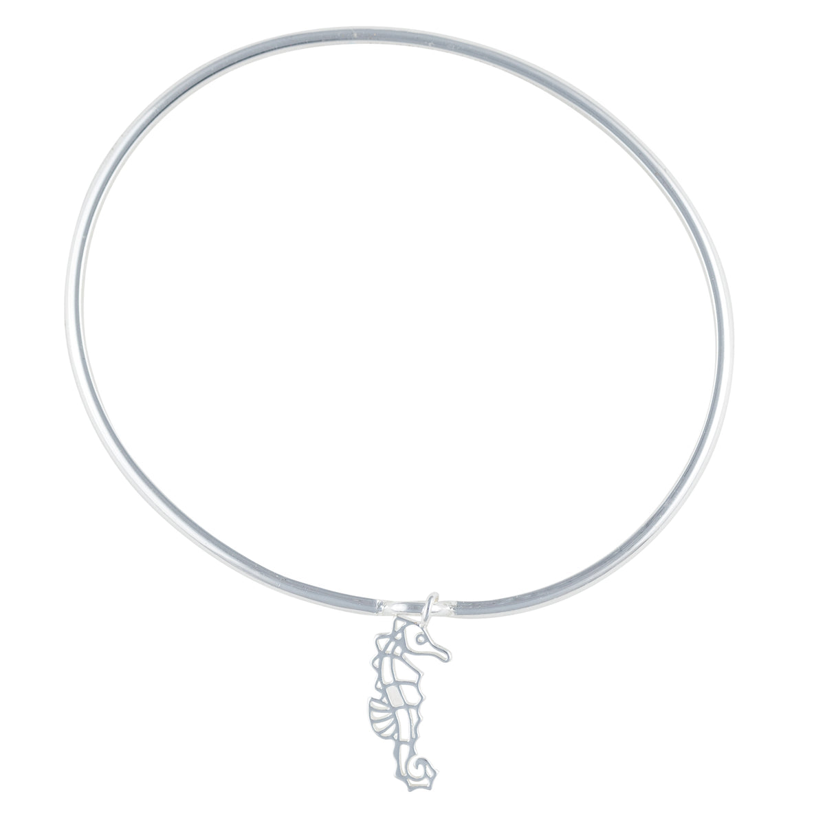 mattapoisett seahorse bangle silver