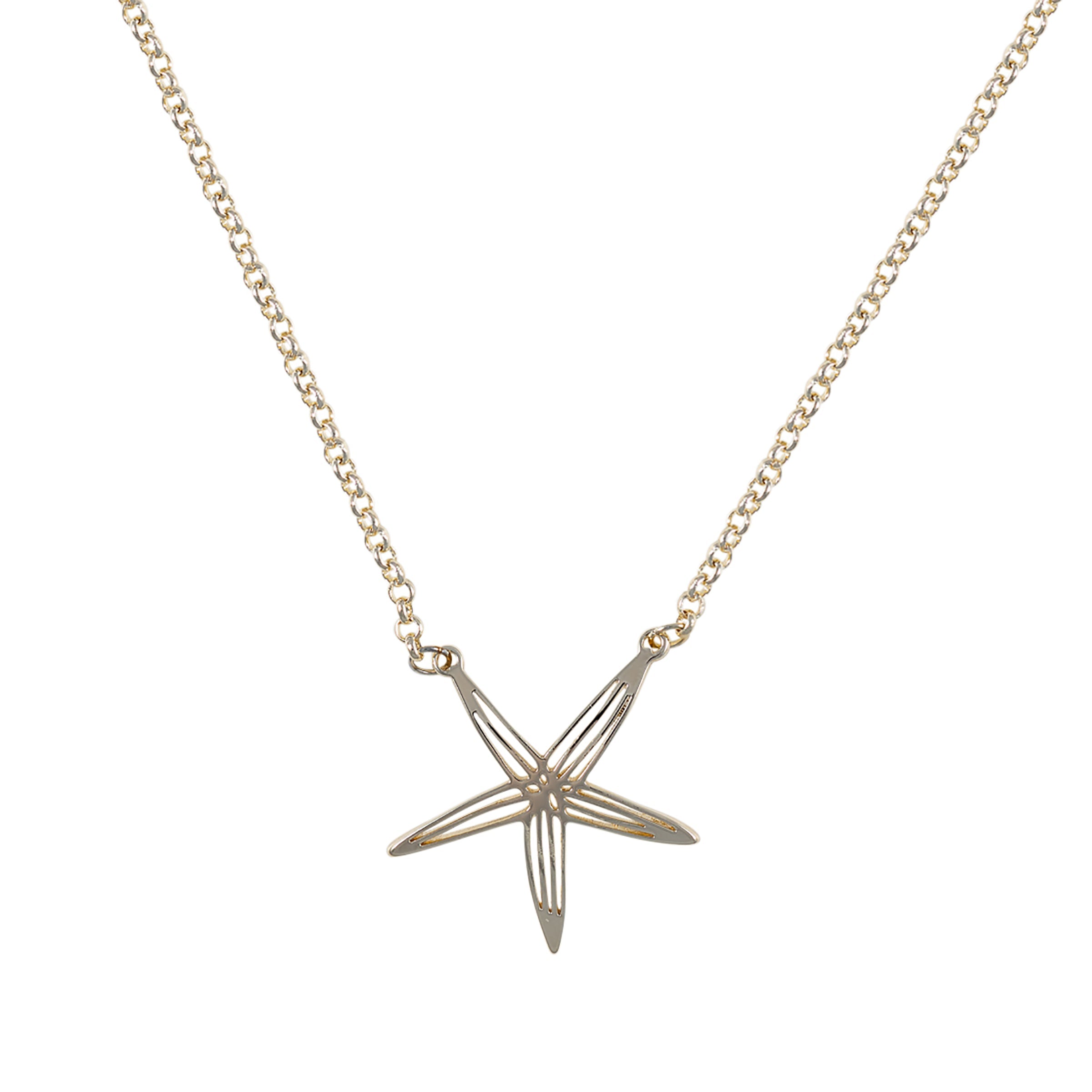sea bright sea star necklace-gold