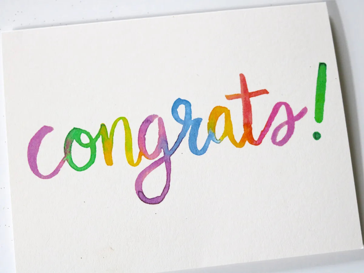 Rainbow Congrats Greeting Card