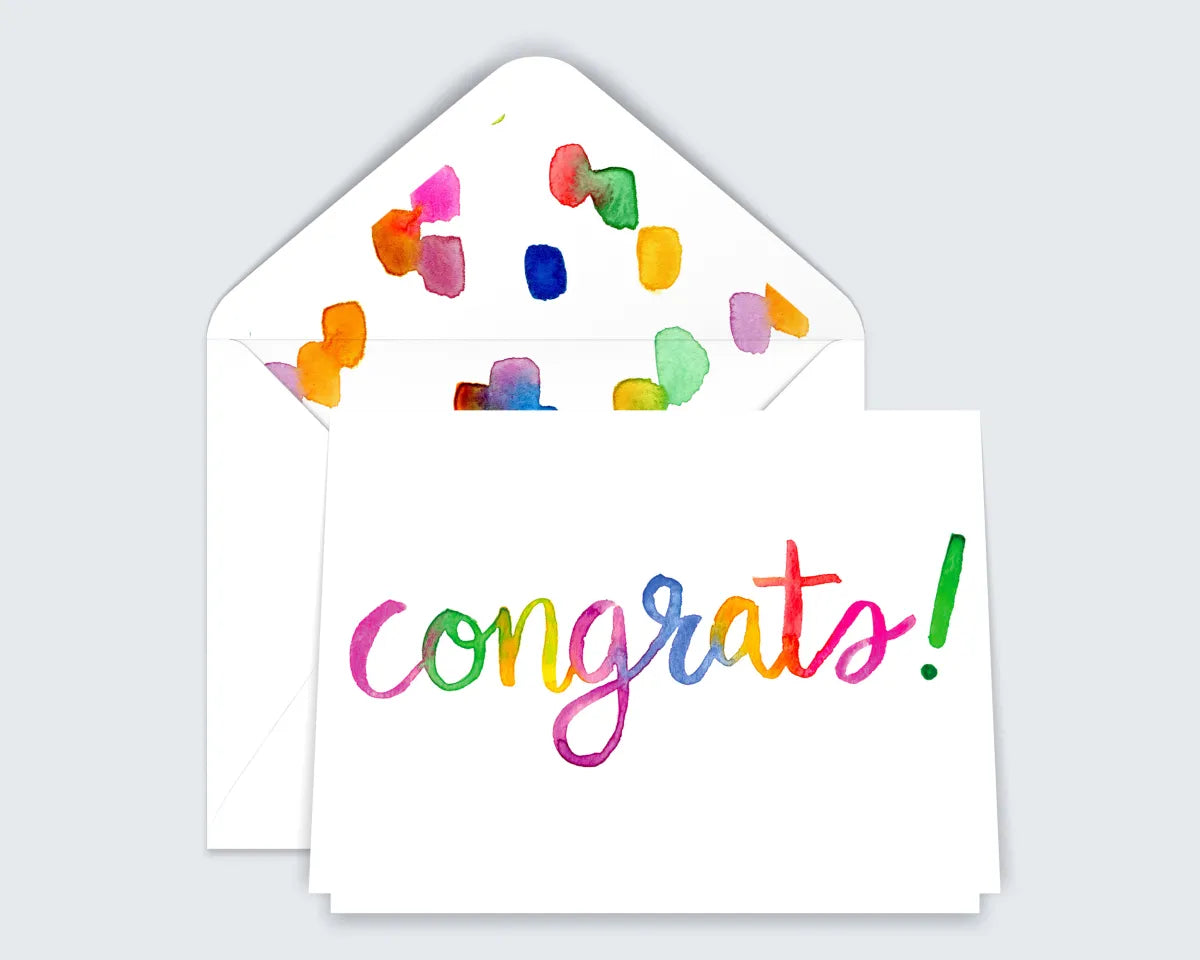 Rainbow Congrats Greeting Card