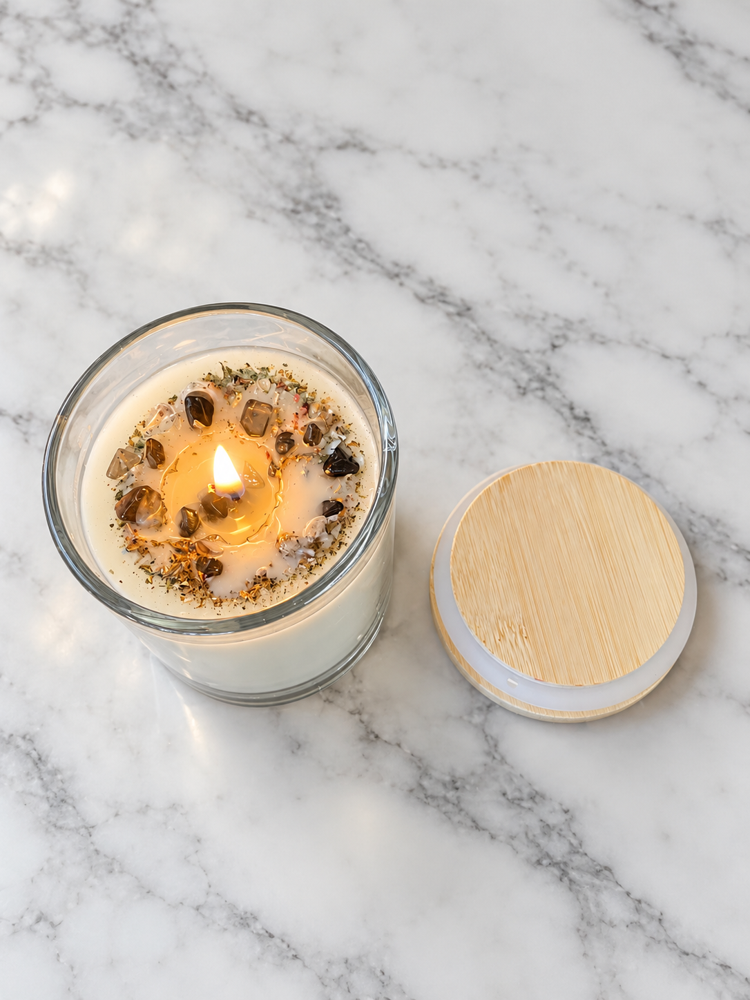 Remove Negative Energy Soy Wax Jar Candle | White Sage