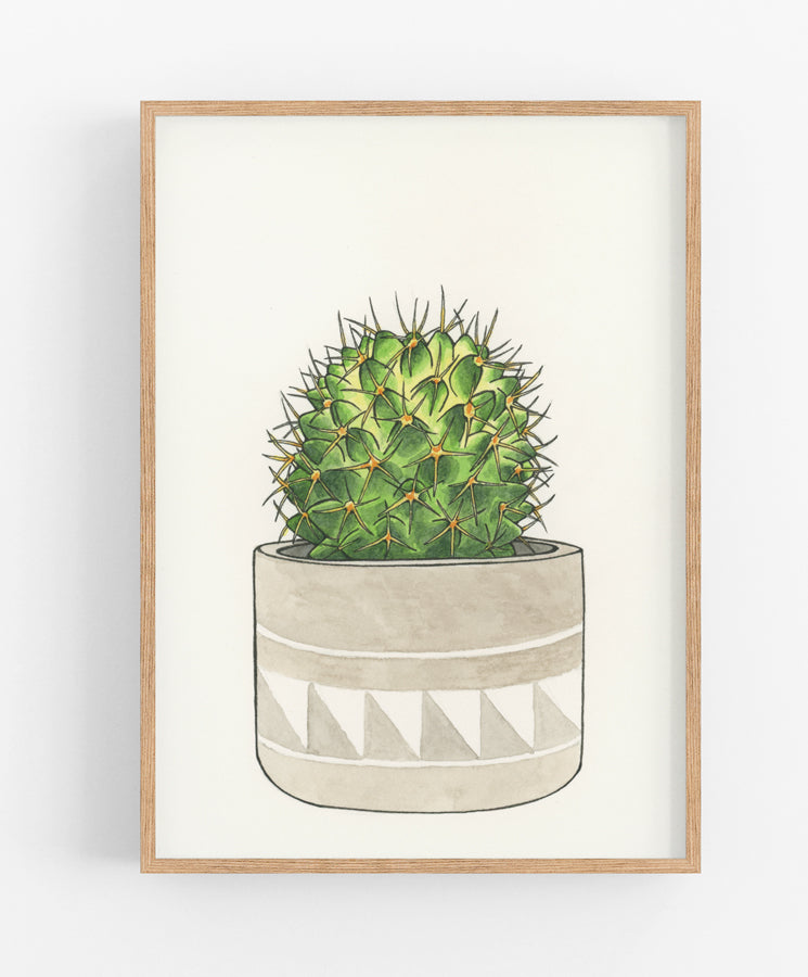 Round Cactus Print