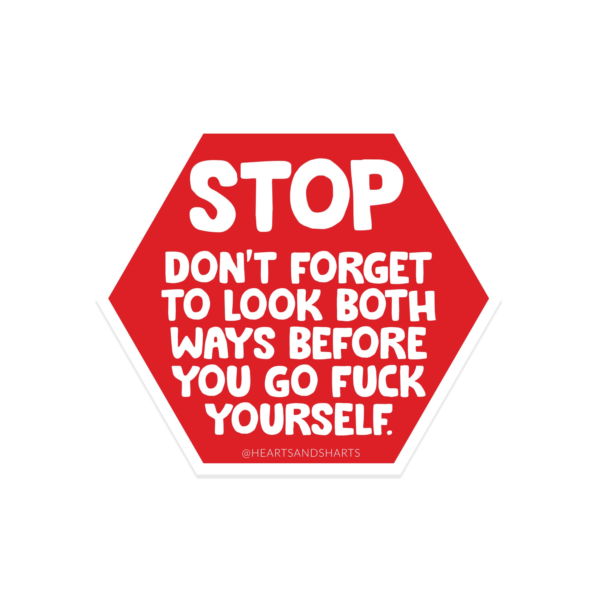 STOP SIGN 3X3 ILLUSTRATED VINYL STICKER