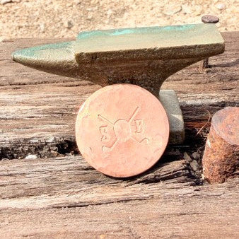 Copper Caddie Kit - Handmade Challenge Coin and Divot Repair Tool - Skull & Bogeys Golf Co.