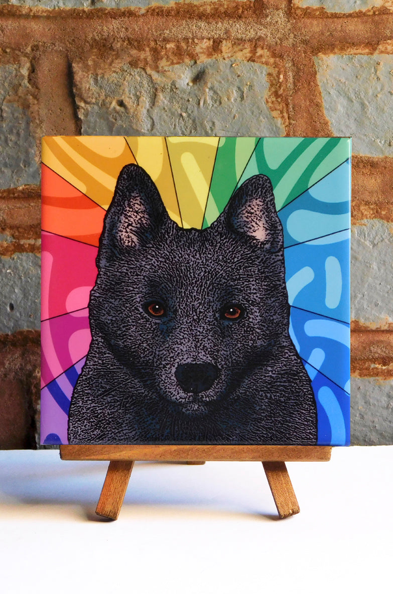 Schipperke Ceramic Art Tile