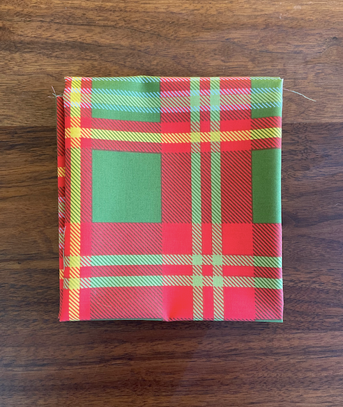 Fat Quarter Holiday Plaid Organic Cotton Poplin