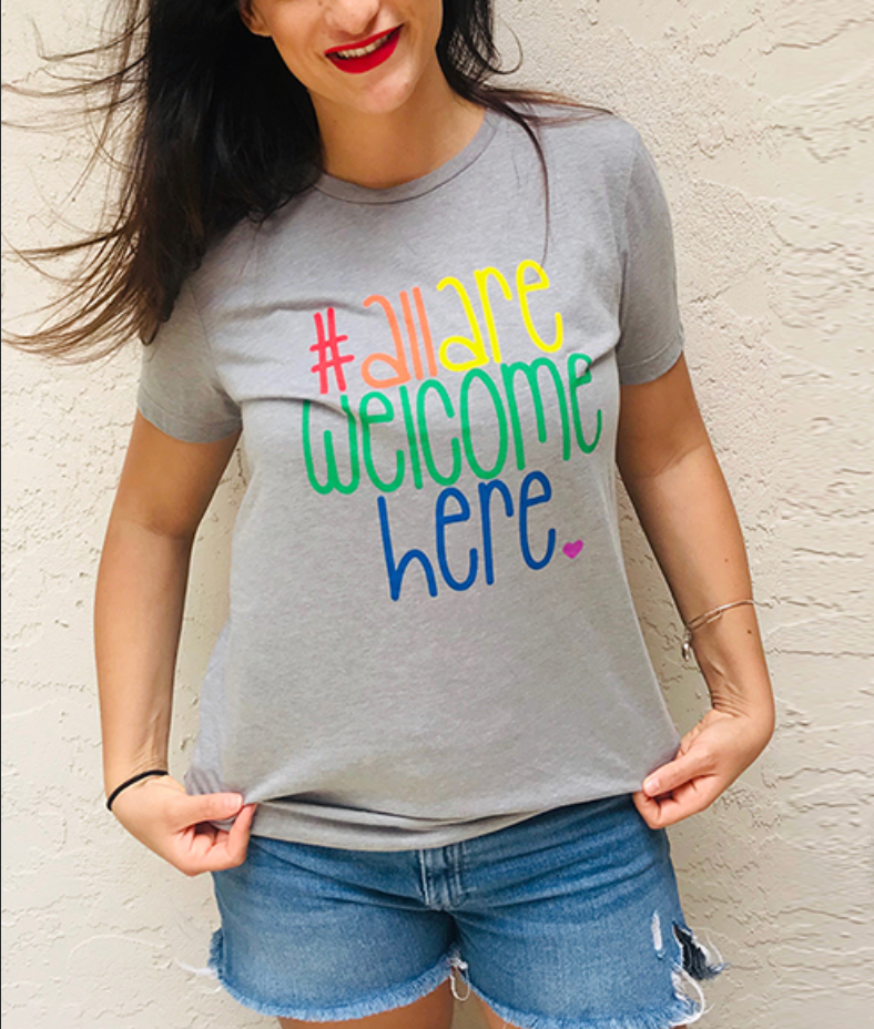 All Are Welcome Here Classic Tee
