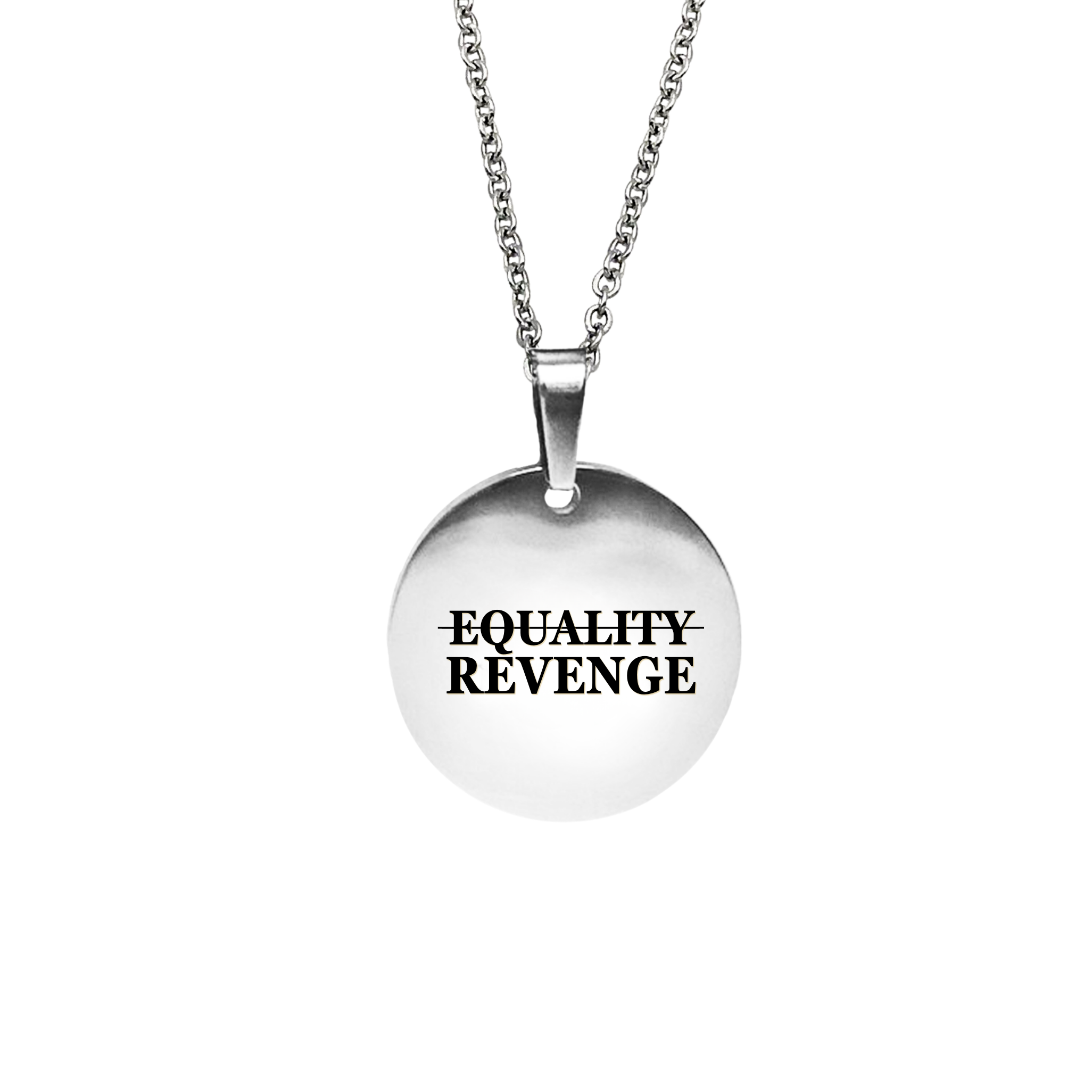 Revenge Not Equality Circle Necklace - $10 from every sale donated to RAINN.