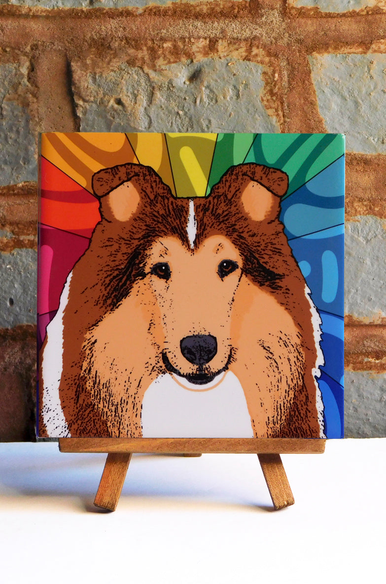 Sheltie Ceramic Art Tile