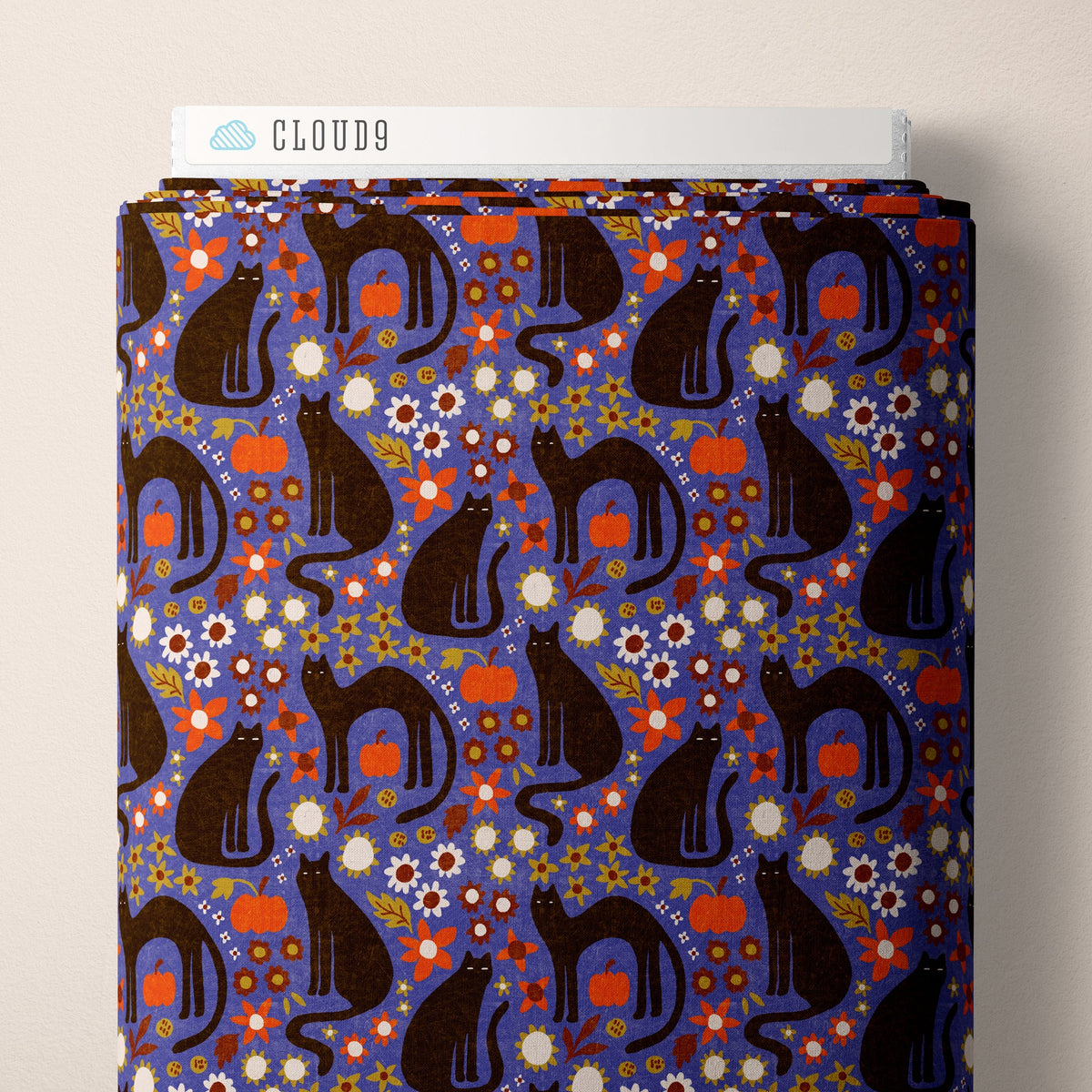 Morticia Blue Organic Quilting Cotton