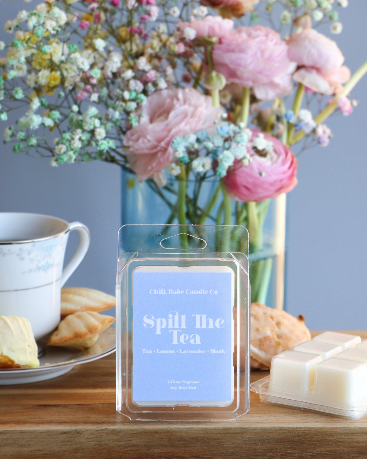 Spill The Tea Wax Melt | Black Tea + Lemon + Lavender + Musk