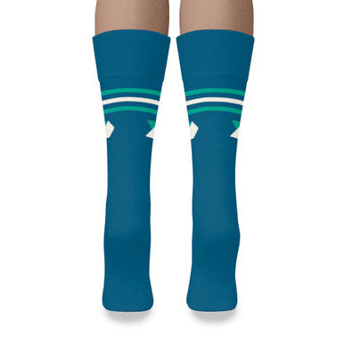 Democracy Forward "Democracy Is Not A Spectator Sport" Blue Crew Sock