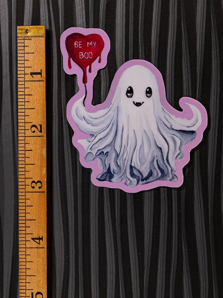 Ghost Sticker, Be My Boo Balloon, Spooky Laptop Decal