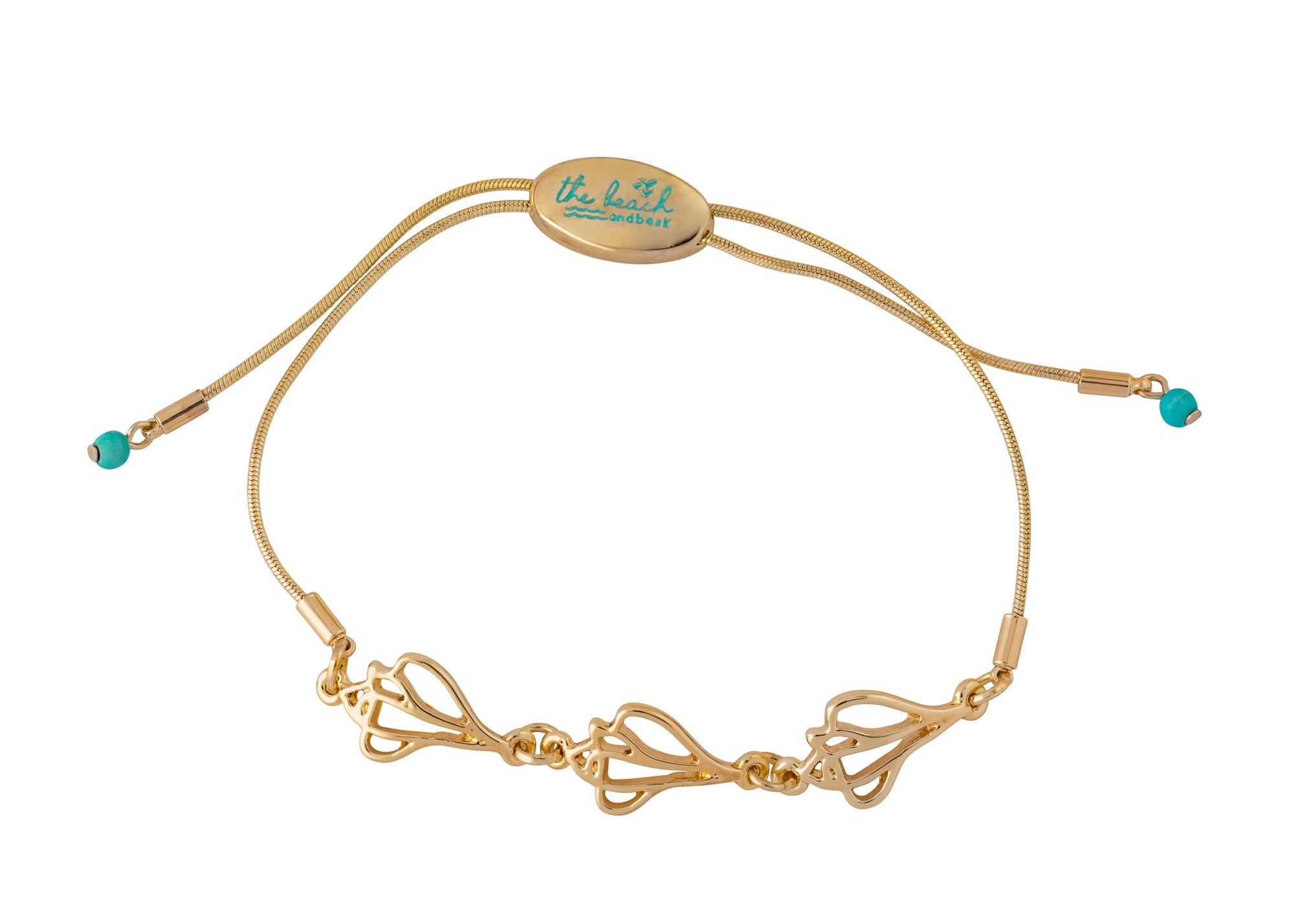 the beach and back plum island triple whelk shell slider bracelet