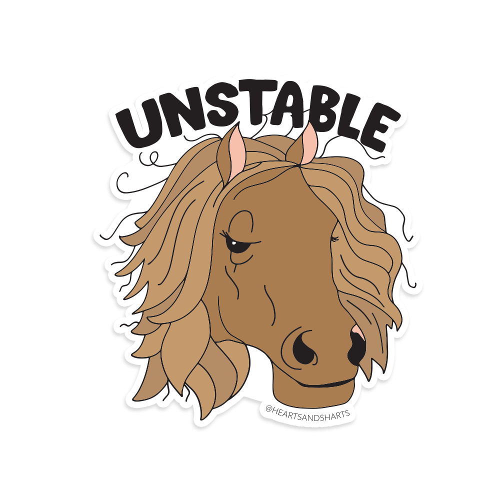 UNSTABLE 3X3 ILLUSTRATED VINYL STICKER