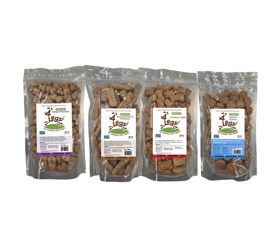 Doggy Box- with 4 pack of 1 lbs Bags Treats! - Want Monthly? FREE SHIPPING! 4Legz