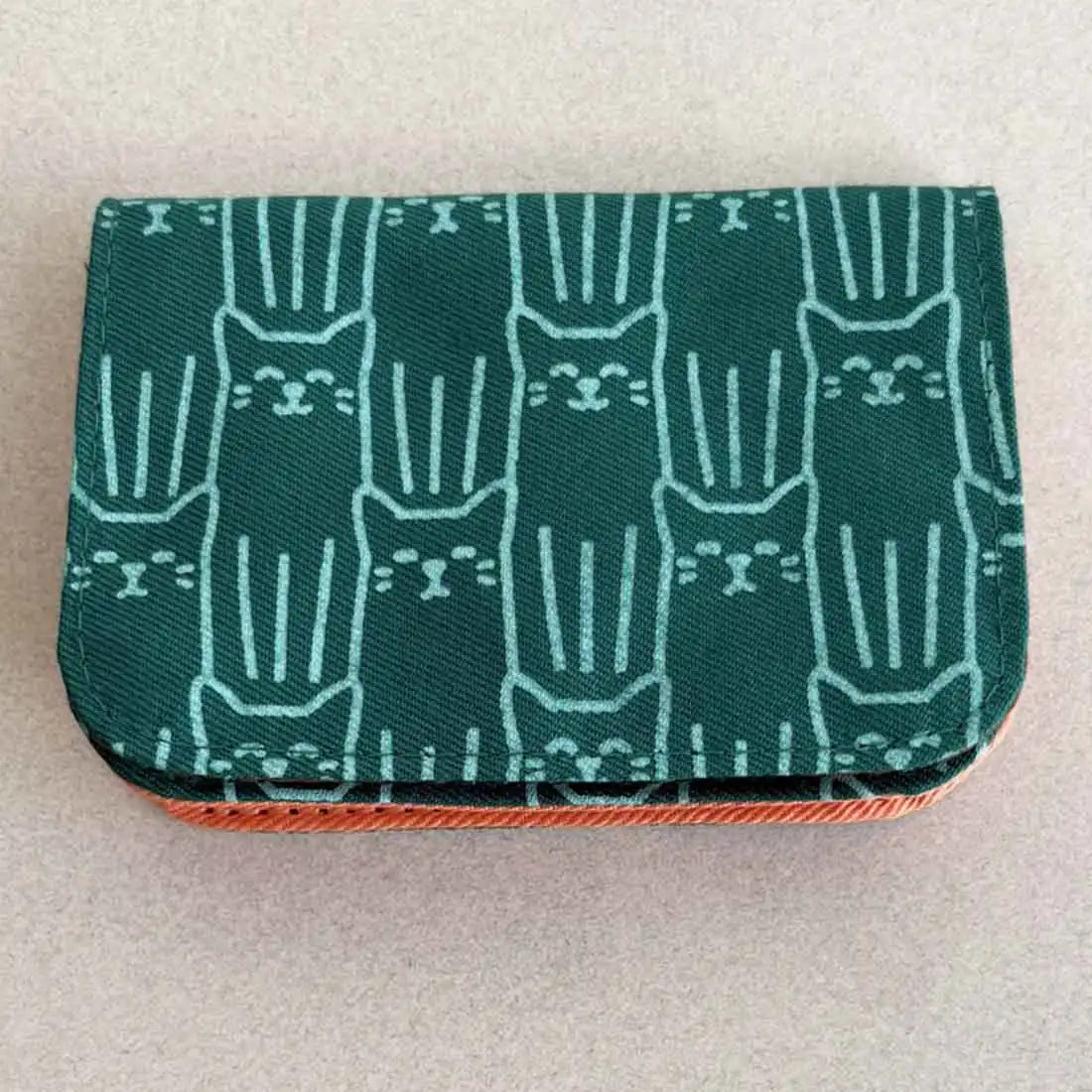 Cotton Canvas Cardholders - Cat Prints - Small Wallet