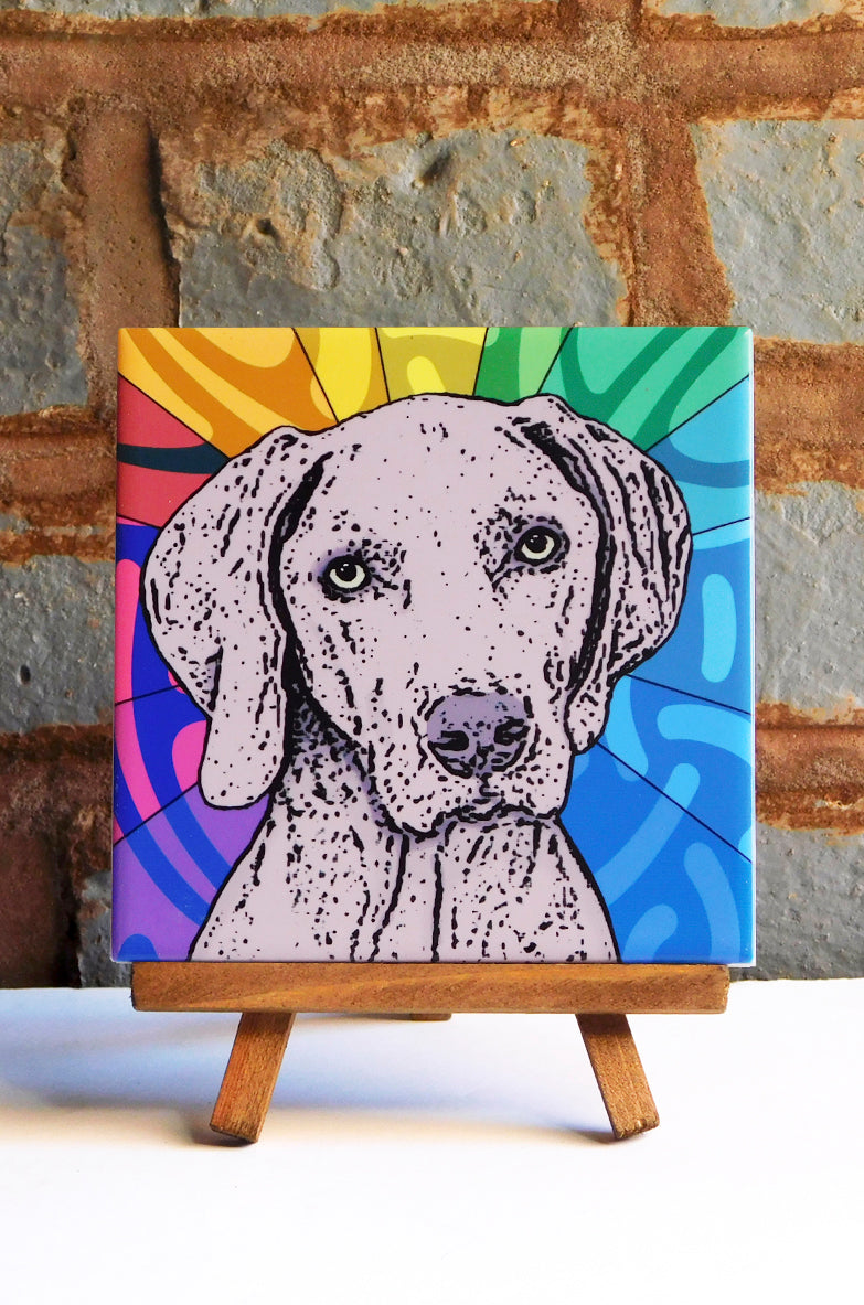 Weimeraner Ceramic Art Tile