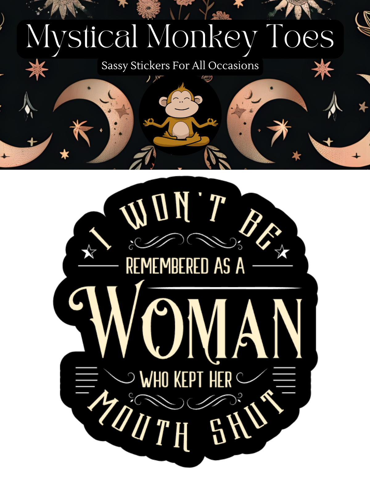 Sticker with motivational quote &