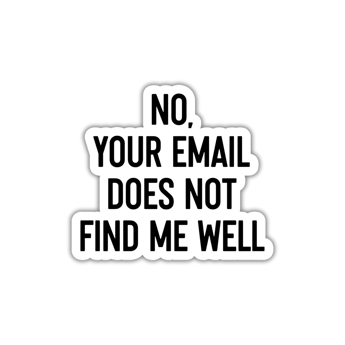 Sticker with text &