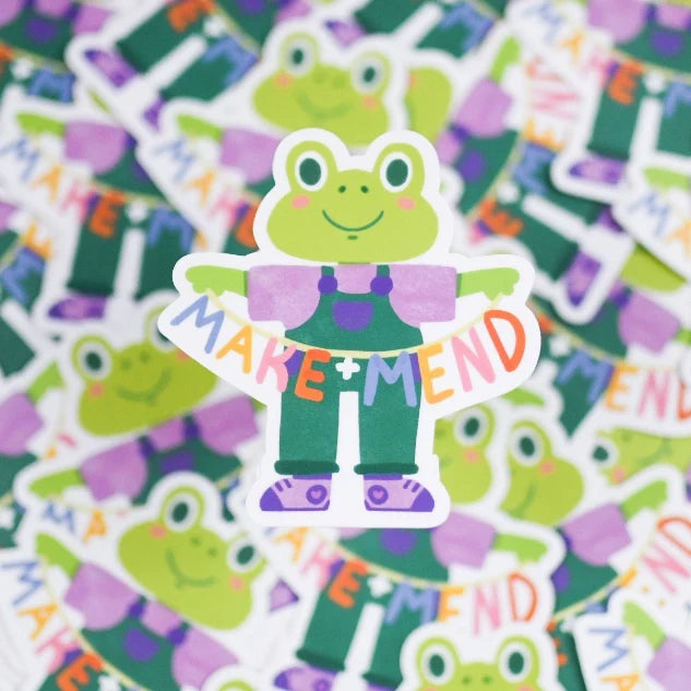 Make + Mend Frog Sticker