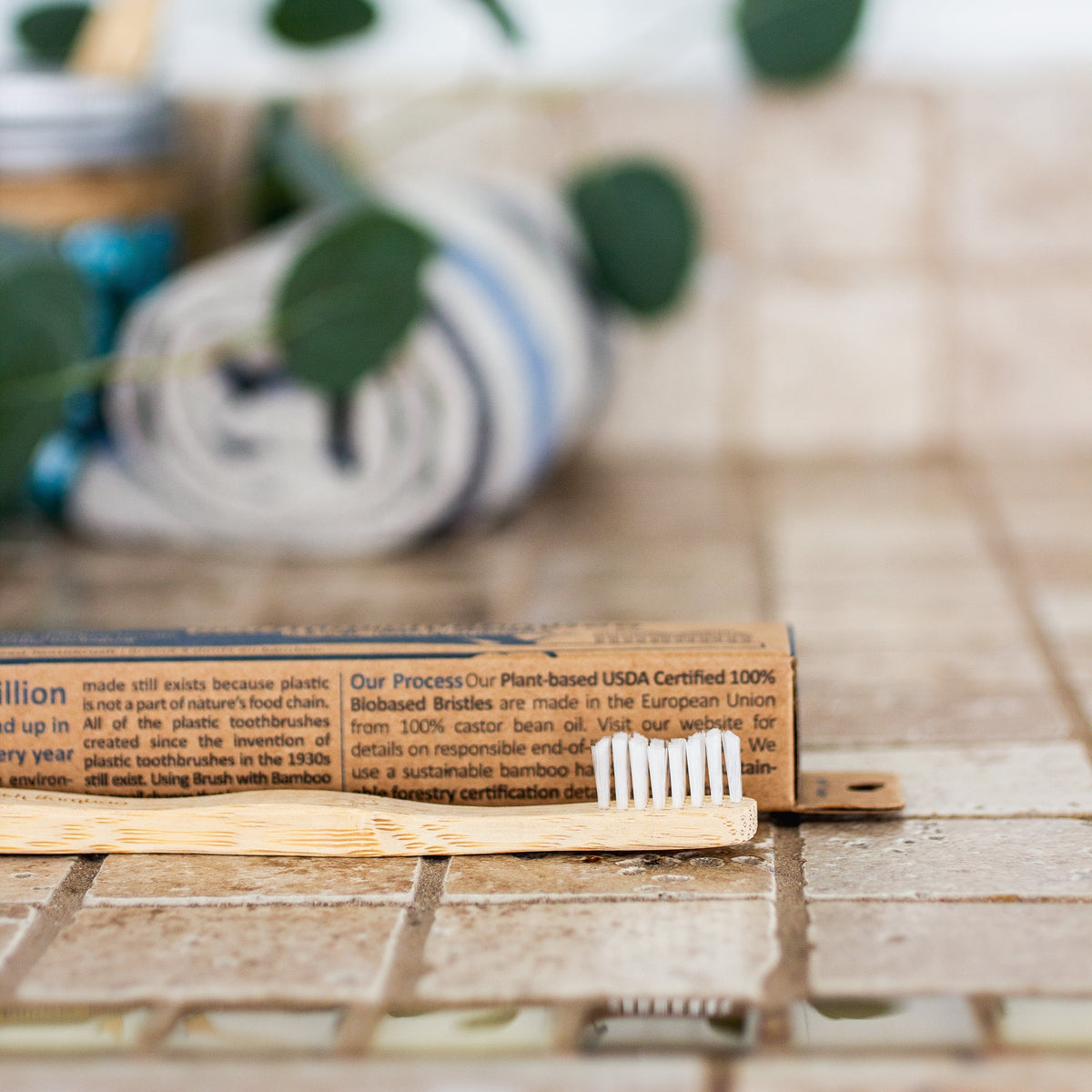 Brush with Bamboo Bamboo Toothbrush - Child Size with Box